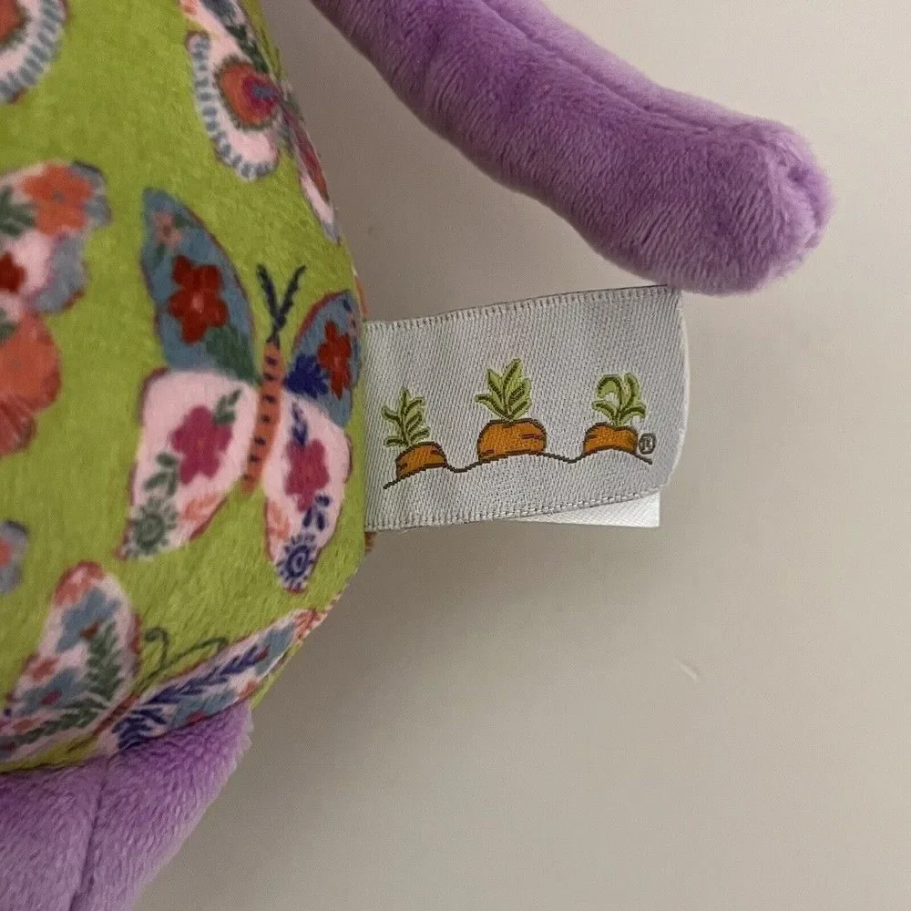 Bunnies By The Bay Bunny Rabbit Purple Green Plush Stuffed Animal Butterflies